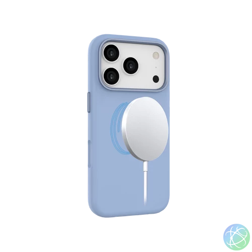 iPhone 17 Pro mágneses szilikon tok, Kék