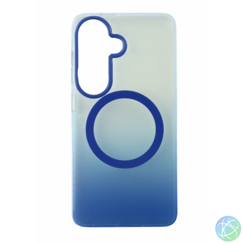 Samsung S26 mágneses tok, Kék-Átlátszó