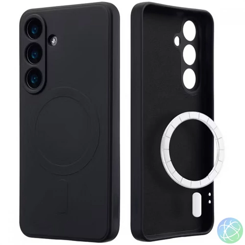 Samsung S26 Plus TPU+PC mágneses szil tok, Fekete