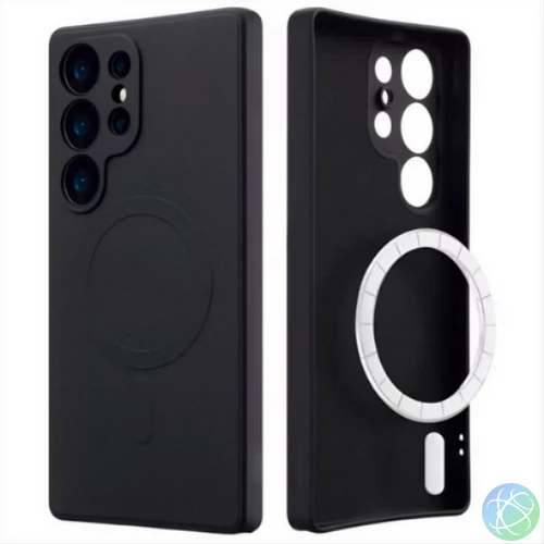 Samsung S26 Ultra TPU+PC mágneses szil tok, Fekete