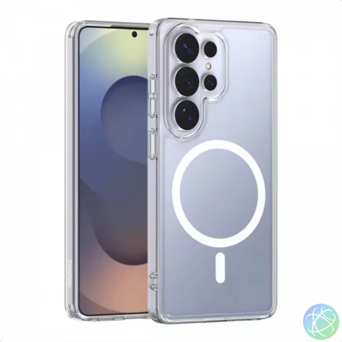 Samsung S26 Ultra TPU+PC mágneses szil tok, Átlát