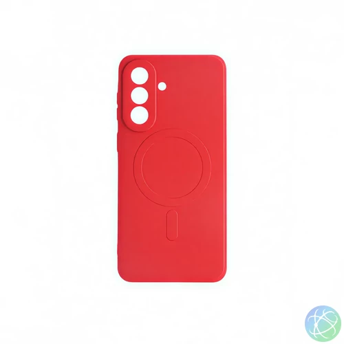 Samsung A57 mágneses szilikon tok, Piros