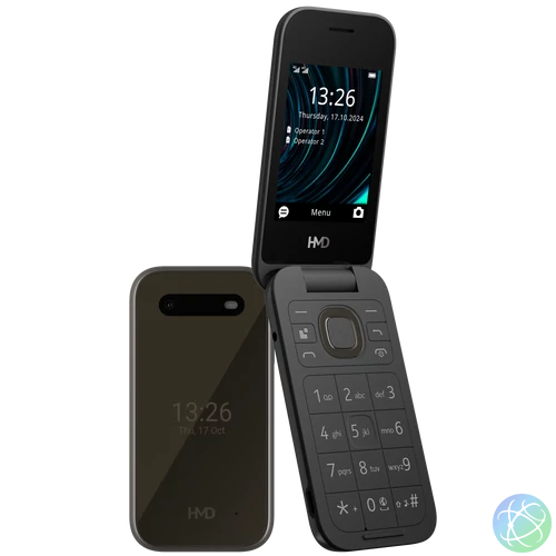 HMD 2660 FLIP 4G DS fekete kártyafüggetlen mobiltelefon