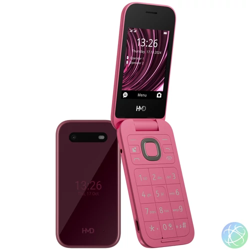 HMD 2660 FLIP 4G DS piros kártyafüggetlen mobiltelefon