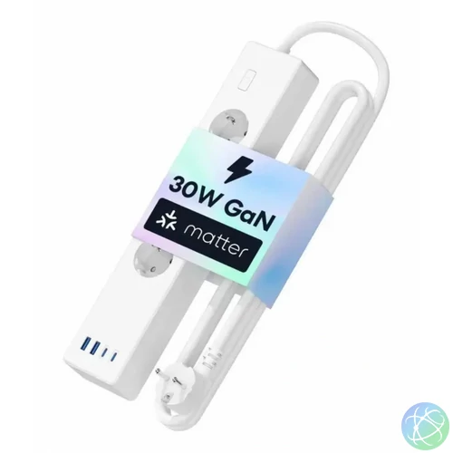 Meross hosszabító 4xAC, 2xUsb-A, 2xUsb-C, Max.16A Matter