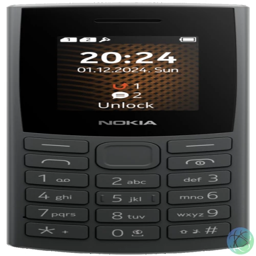 Nokia 105 2G DS kártyafüggetlen mobiltelefon fekete