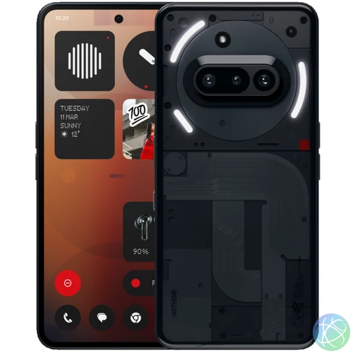 Nothing Phone (3A) fekete, 8+128 GB okostelefon