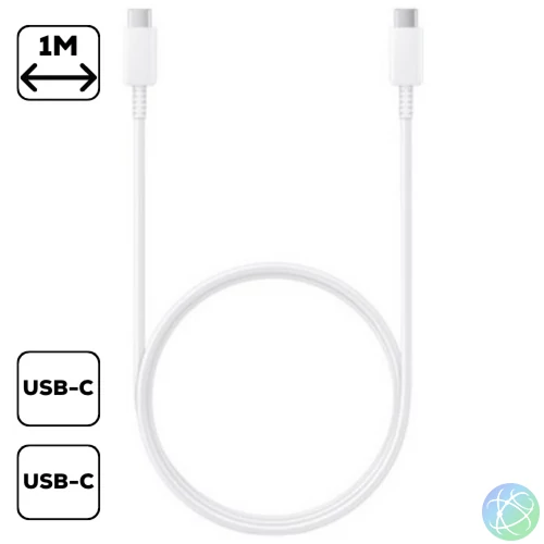 Samsung C-to-C kábel, (5A), Fehér