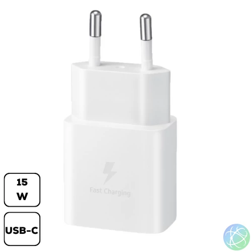 Samsung hálózati adapter, 15W PD USB-C, Fehér