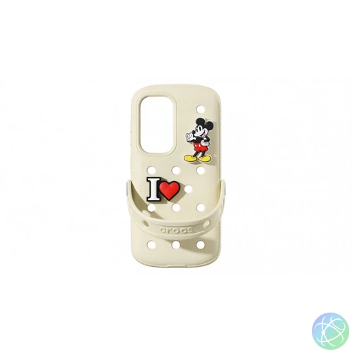 Samsung S25 Crocs ütésálló tok, Fekete-ezüst