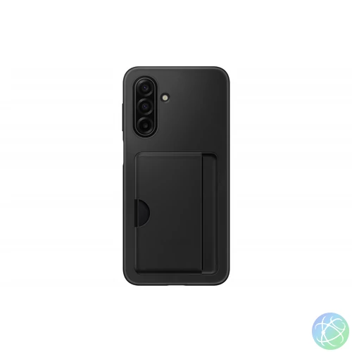 Samsung A17 kártyatartós hátlap, Fekete