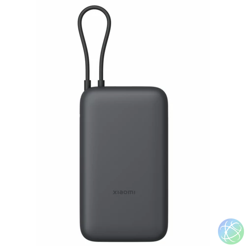 Xiaomi Power Bank 20000mAh beépített usb-c kábel sötét szürke BH