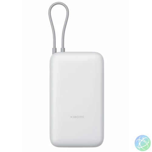 Xiaomi Power Bank 20000mAh beépített usb-c kábel világos szürke