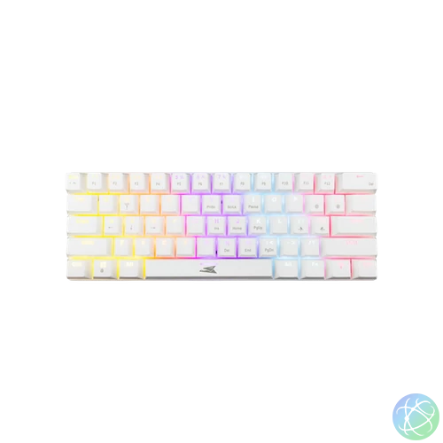 Baracuda DOLPHIN-W/R-US, BGK-03211W/R-US  fehér mechanikus gamer billentyűzet piros kapcsolóval, angol
