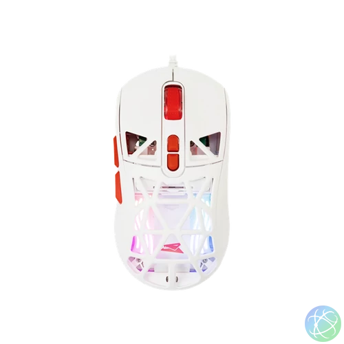 BARACUDA BGM-091W SEAL-W vezetékes gamer egér, 12800 dpi, fehér