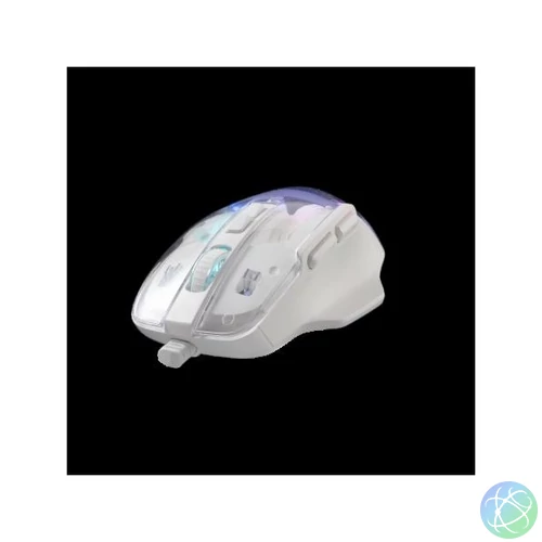 BARACUDA ANGLERFISH-W BC BGM-062W  gamer egér fehér/ 7200 dpi 7D , RGB