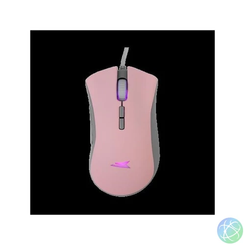 BARACUDA BGM-081P LOBSTER-P pink / 6400 dpi 7D gamer egér, 4 szín
