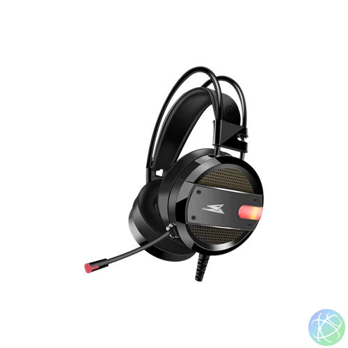 BARACUDA BGH-031B CONCH-B vezetékes gamer fejhallgató mikrofonnal, fekete