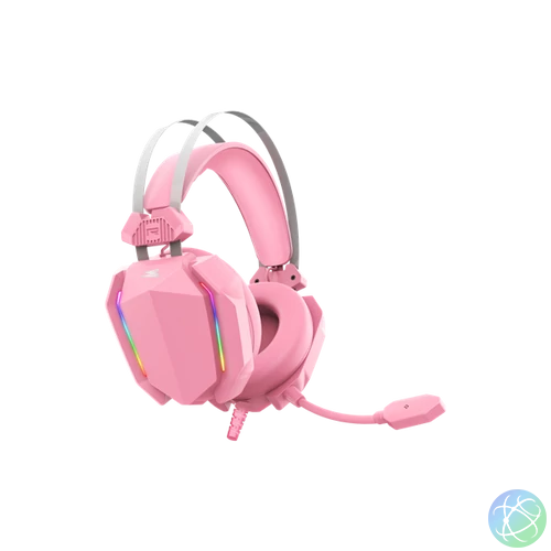 BARACUDA BGH-041P SEAGUL-P gamer fejhallgató mikrofonnal, pink