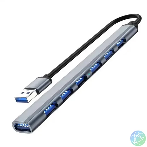 BLACKBIRD USB 3.0 USB  7 port hub extra slim, aluminium ház, notebookhoz