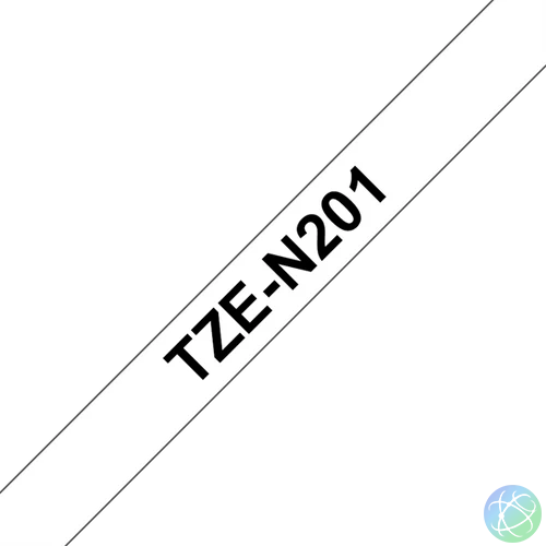BROTHER szalag TZe-N201, Fehér alapon Fekete, Nem laminált, 3.5mm  0.13", 8 méter