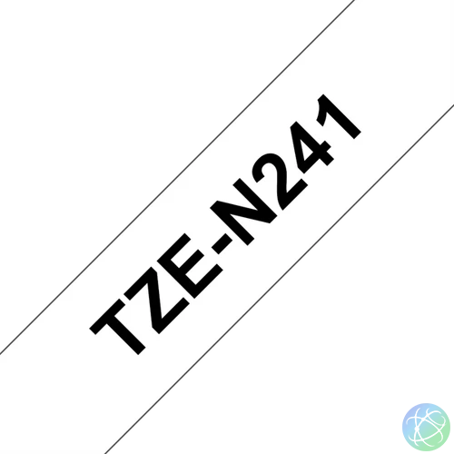 BROTHER szalag TZe-N241, Fehér alapon Fekete, Nem laminált, 18mm  0.7", 8 méter