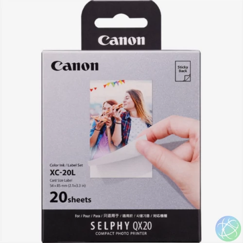 CANON Fotópapír + Tinta, XC-20L, 20db 54 x 85mm, QX20