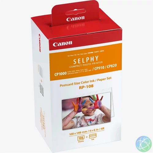 CANON Fotópapír + Tinta, RP108, 108db 100x148mm, SELPHY CP