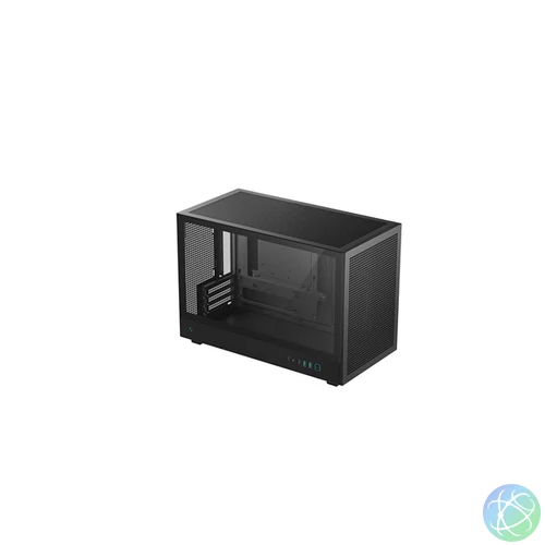 DEEPCOOL Ház Micro ATX CH260, Tápegység nélkül, Fekete, Üvegfalú