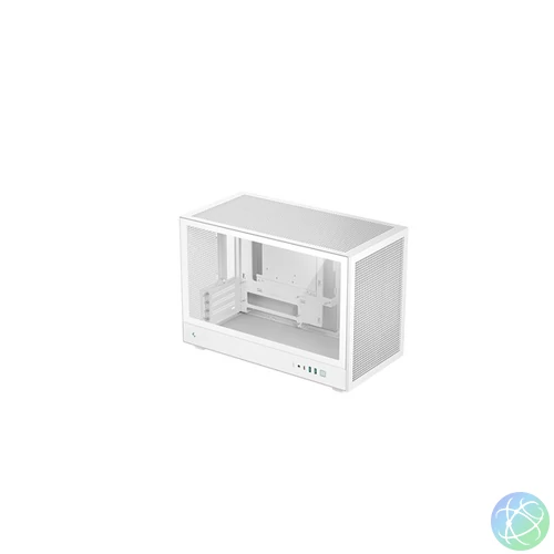 DEEPCOOL Ház Micro ATX CH260 WH, Tápegység nélkül, Fehér, Üvegfalú