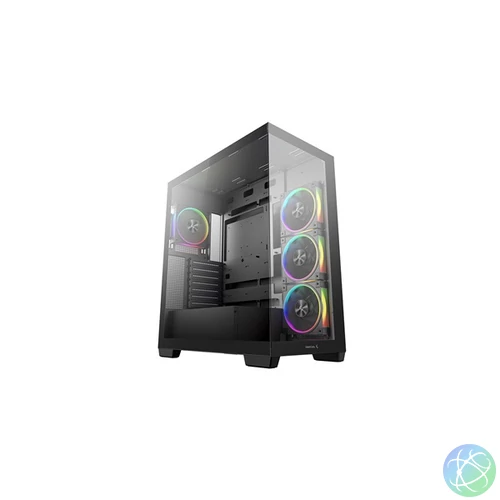 DEEPCOOL Ház ATX CG580 4F V2, Tápegység nélkül, Fekete, Üvegfalú