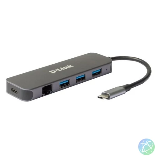 D-LINK USB-C HUB 3xUSB + 1xUSB-C +1xLAN, DUB-2334