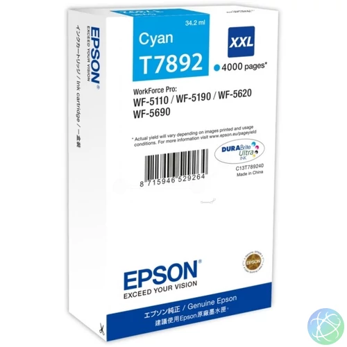 EPSON Tintapatron Ink Cartridge XXL Cyan