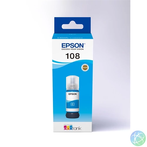 EPSON Tintapatron 108 EcoTank Cyan ink bottle