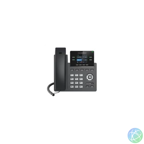 GRANDSTREAM IP telefon, GRP2612P, 2-line Carrier-grade, HD színes LCD kijelző, POE