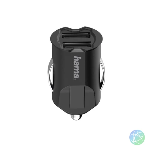 HAMA 200015, AUTÓS TÖLTŐ DUPLA USB 2,1A (10,5W)