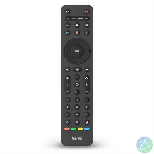 HAMA 221053, UNIVERZÁLIS TÁVIRÁNYÍTÓ "FITV" 4IN1, FEKETE
