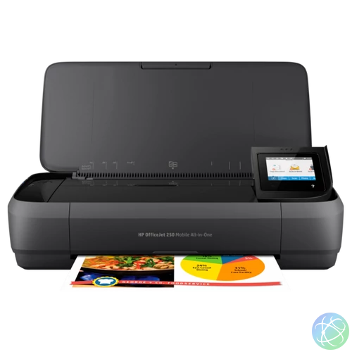 HP Tintasugaras MFP NY/M/S Officejet 250 mobil, USB/Wi-Fi, A4, 10lap/perc(FF;ISO), Hordozható, Akku