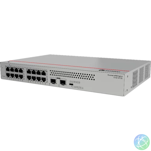 Huawei eKit Switch 16x1000Mbps + 2x1000Mbps SFP, Nem menedzselhető, Rackes/Asztali, fanless - S110-16T2S