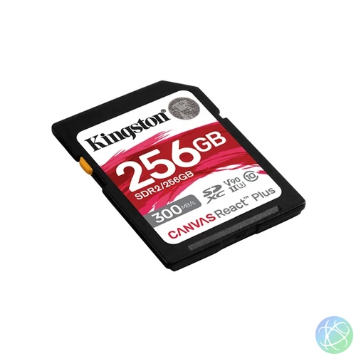 KINGSTON Memóriakártya SDXC 256GB Canvas React Plus UHS-II 300R/260W U3 V90