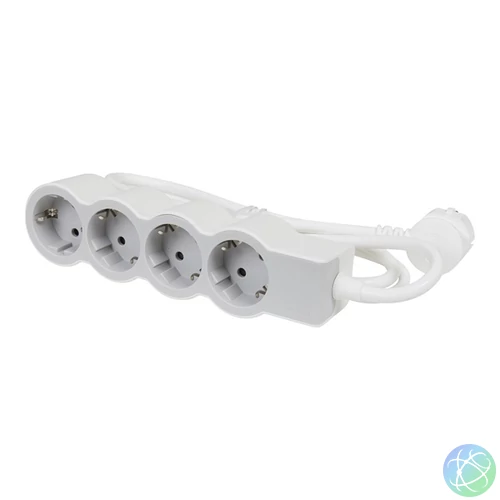 LEGRAND Elosztósor Standard 4x2P+F, 3 m vezetékkel, fehér-szürke
