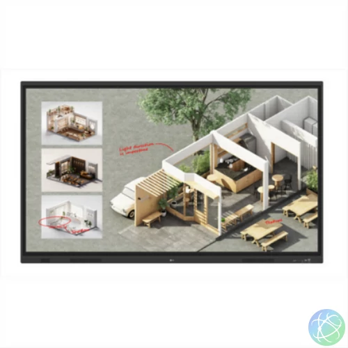 LG 16/7 Interaktív tábla 75" 75TR3DQ-B, 3840x2160, 400 nit, HDMIx3/DP/VGA/RS-232C/RJ45/USBx5/USB-Cx2