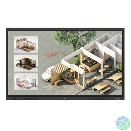 LG 16/7 Interaktív tábla 65" 65TR3DQ-B, 3840x2160, 400 nit, HDMIx3/DP/VGA/RS-232C/RJ45/USBx5/USB-Cx2