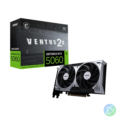 MSI Videokártya PCI-Ex16x nVIDIA RTX 5060 VENTUS 2X 8GB DDR7 OC