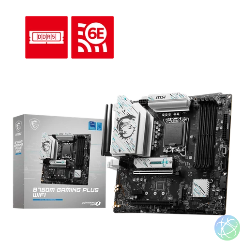 MSI Alaplap S1700 B760M GAMING PLUS WIFI Intel B760, mATX