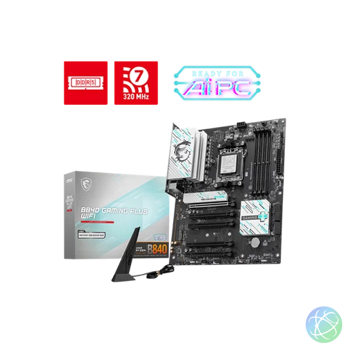 MSI Alaplap AM5 B840 GAMING PLUS WIFI AMD B840, ATX