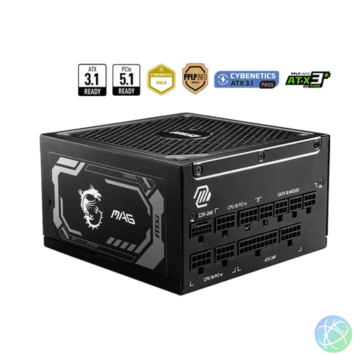 MSI Tápegység 1250W 80+ Gold moduláris, Gen 5.0