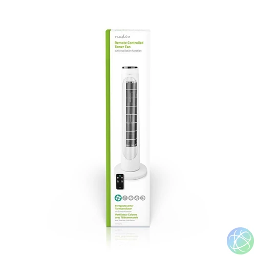 Nedis FNTR13CWT40 oszlop (toronyventilátor) ventilátor, 50W, 3 fokozat, időkapcsoló, távirányító