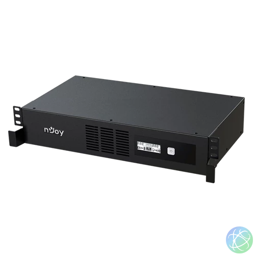 NJOY Szünetmentes Code 800, 800VA, 480W, Line-Interactive, rack (2U), LCD display