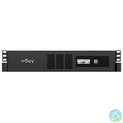 NJOY Szünetmentes Code 600, 600VA, 360W, Line-Interactive, rack (2U), LCD display